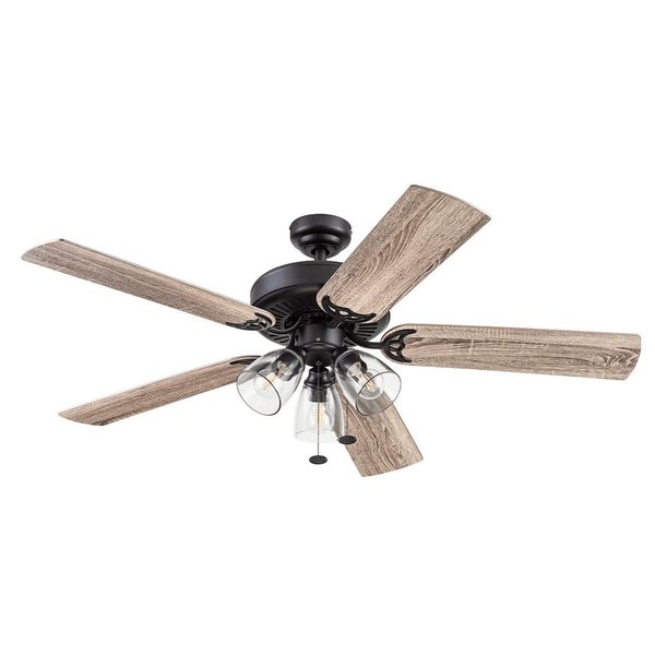 Prominence Home Saybrook, 52 in. Ceiling Fan with Light, Espresso 51593-40